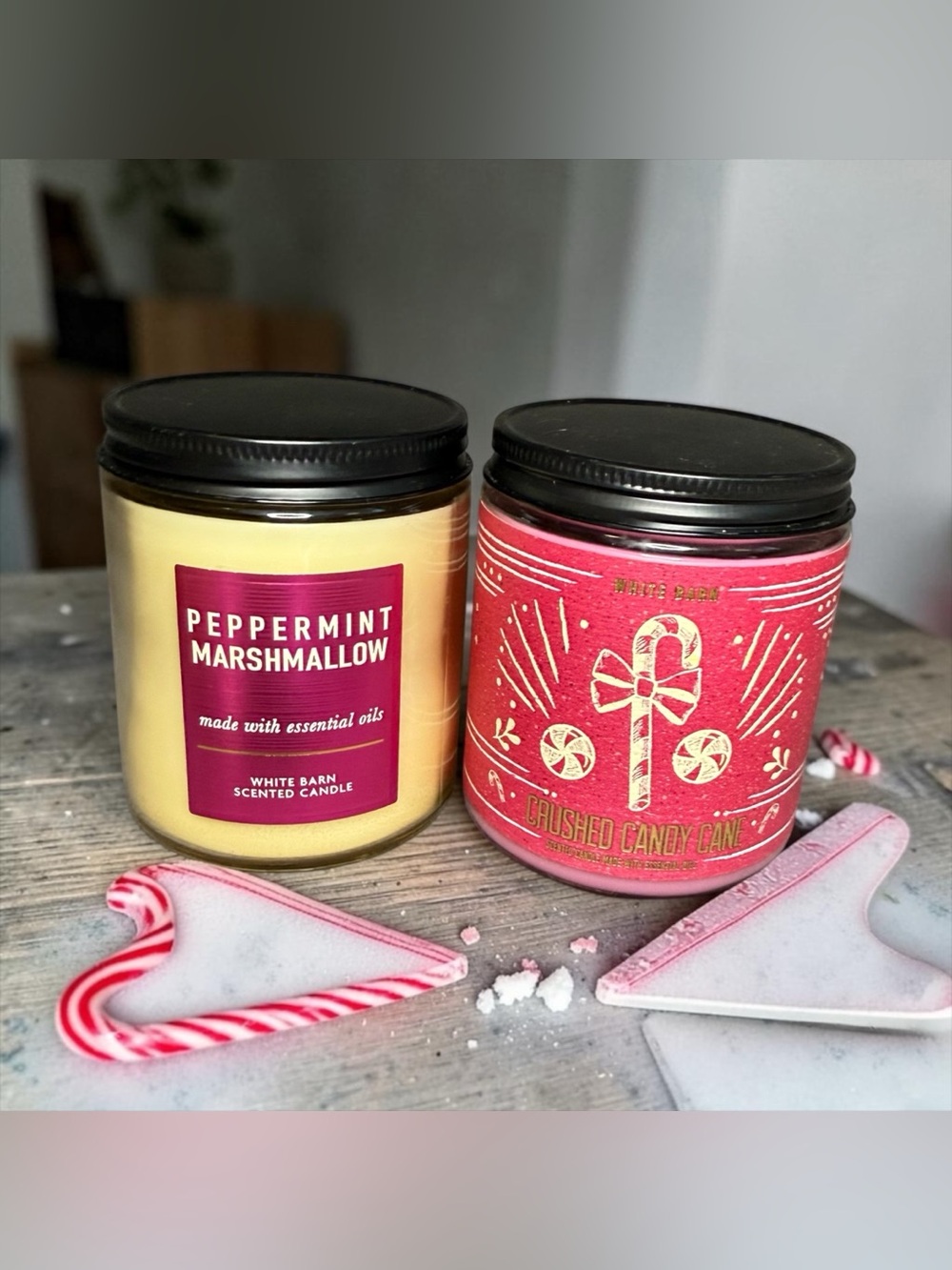 🩷♥️B2G1 FREE♥️BBW♥️Peppermint Marshmallow & Crushed Candy Cane SGL Wick Candles